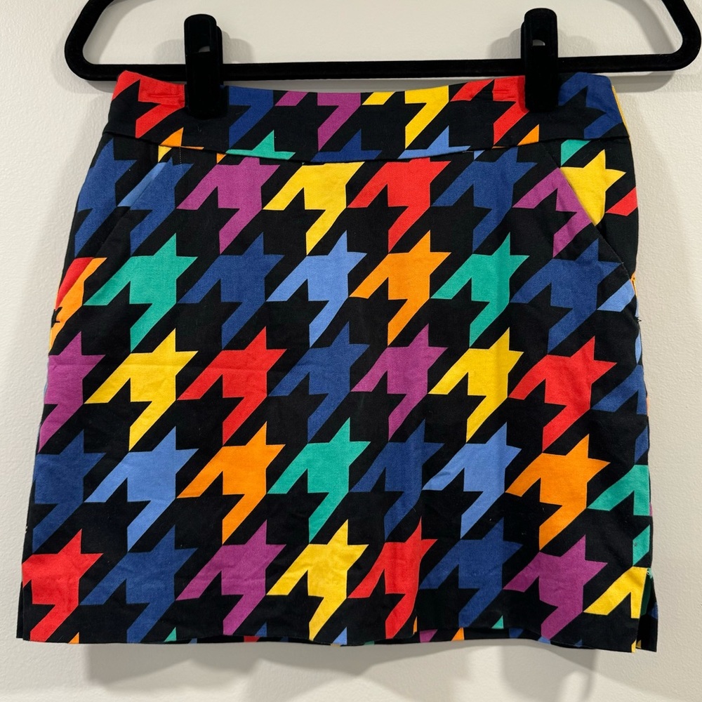 Loudmouth Ladies Multicolor Houndstooth Golf Skirt Size 0
